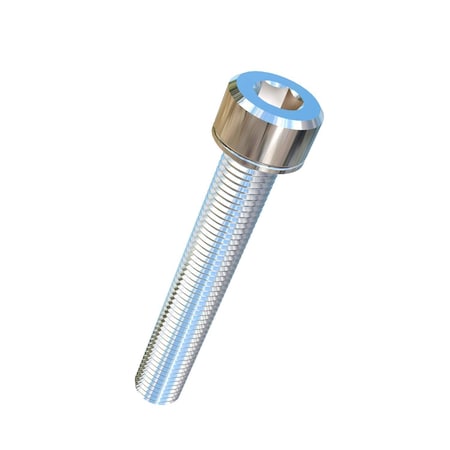 Allied Titanium M8-1.25 Socket Head Cap Screw, Socket, Plain Titanium, 50 mm Length 0026425